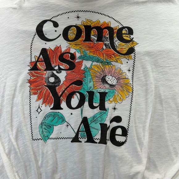 torrid Tops - Torrid‎ Long Sleeve Cinch Waist Ivory Shirt Classic Fit Womens 3 Come As You Are